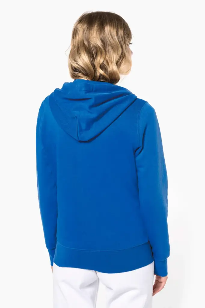 Ecologische damessweater met capuchon en ritssluiting — productfoto 2