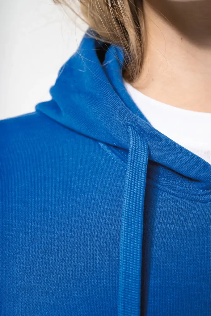 Ecologische damessweater met capuchon en ritssluiting — productfoto 4