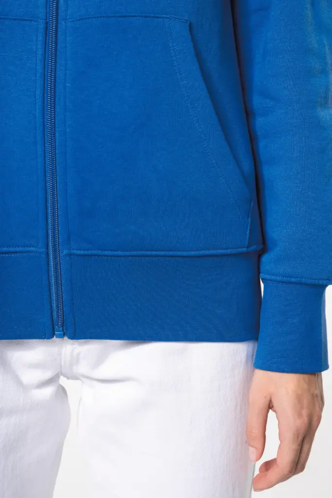 Ecologische damessweater met capuchon en ritssluiting — productfoto 5