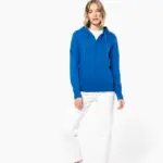 Ecologische damessweater met capuchon en ritssluiting — productfoto 10