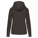 Ecologische damessweater met capuchon en ritssluiting, dark grey — productfoto 22