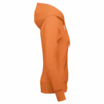 Ecologische damessweater met capuchon en ritssluiting, light orange — productfoto 26