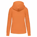 Ecologische damessweater met capuchon en ritssluiting, light orange — productfoto 28