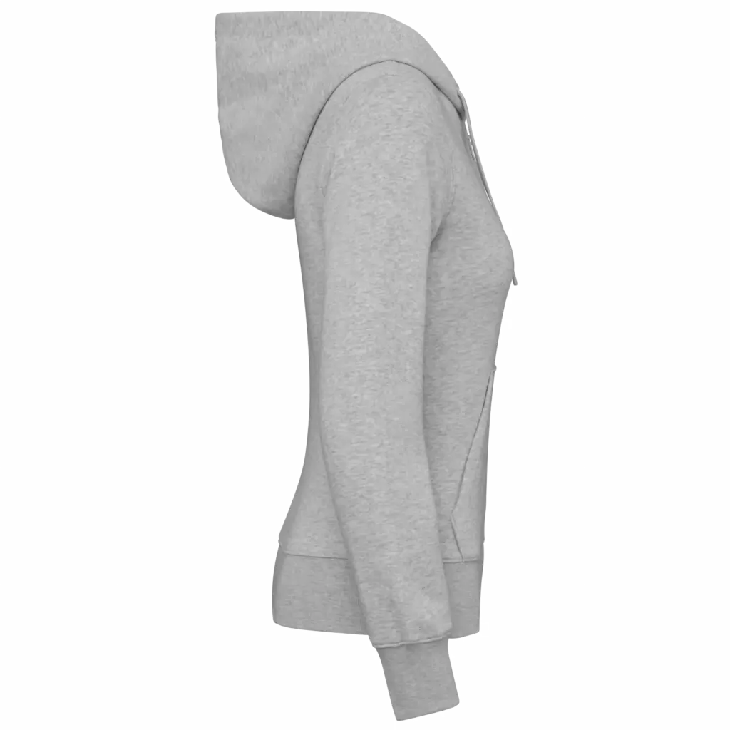 Ecologische damessweater met capuchon en ritssluiting, oxford grey — productfoto 35