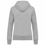 Ecologische damessweater met capuchon en ritssluiting, oxford grey — productfoto 37