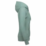 Ecologische damessweater met capuchon en ritssluiting, sage — productfoto 41