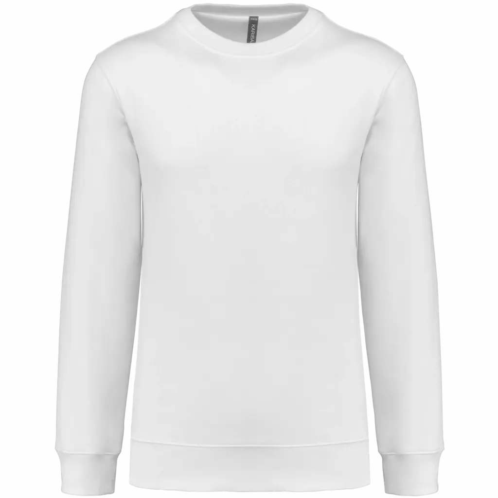 Sweater ronde hals 80/20 uniseks, white — productfoto 35