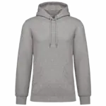 Sweater met capuchon 80/20 uniseks, oxford grey — productfoto 24