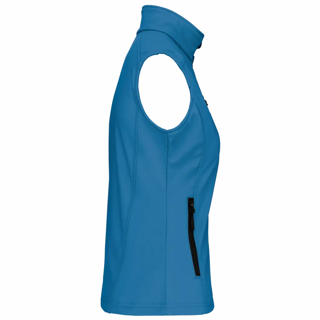 Dames softshell bodywarmer, aqua blue — productfoto 6