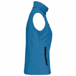 Dames softshell bodywarmer, aqua blue — productfoto 6