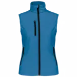 Dames softshell bodywarmer, aqua blue — productfoto 7