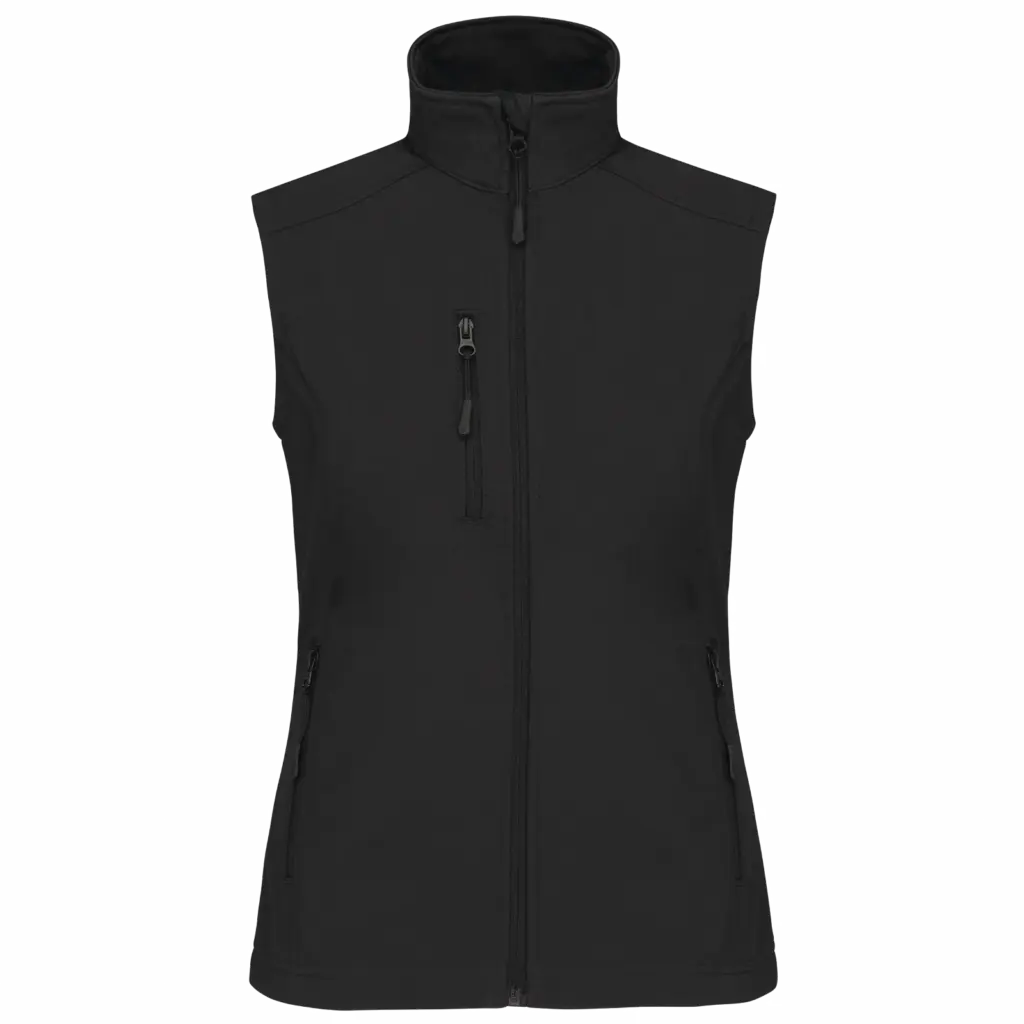 Dames softshell bodywarmer, black — productfoto 10
