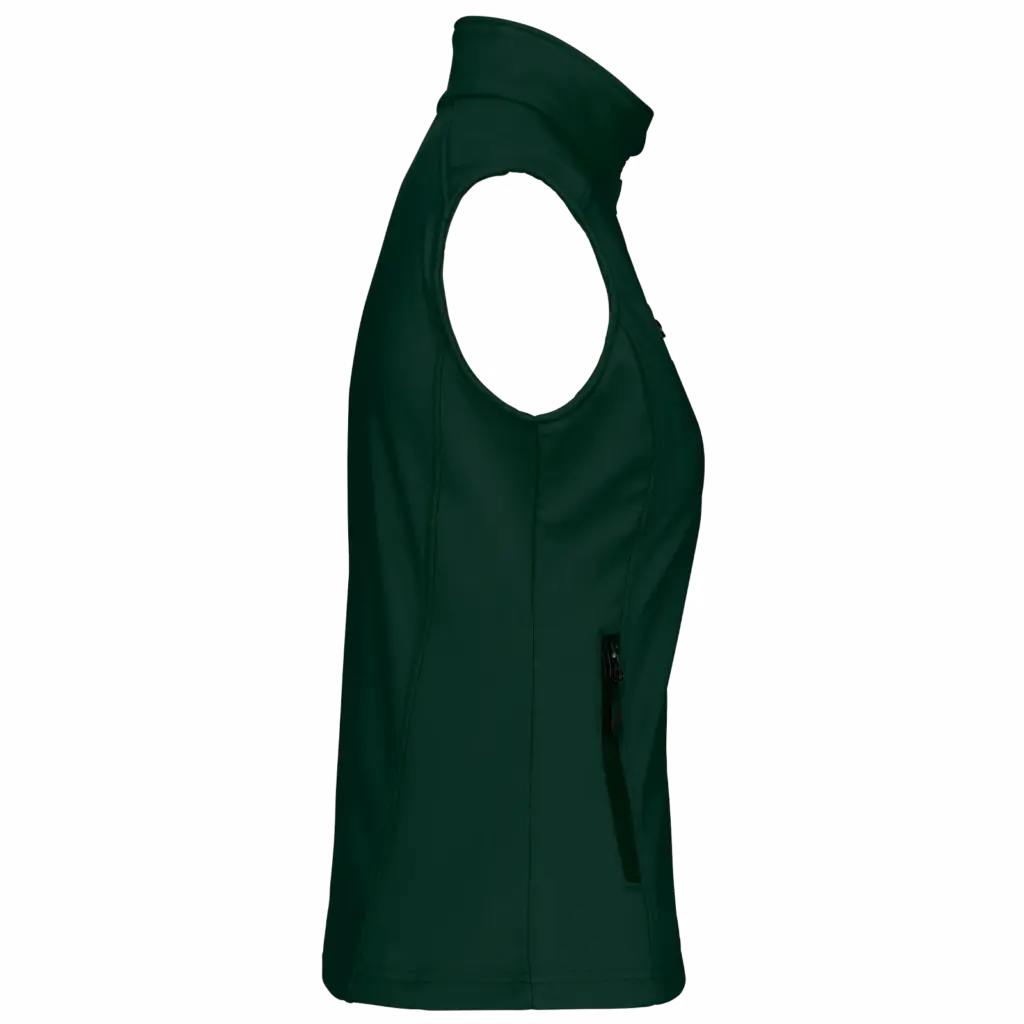 Dames softshell bodywarmer, bottle green — productfoto 12