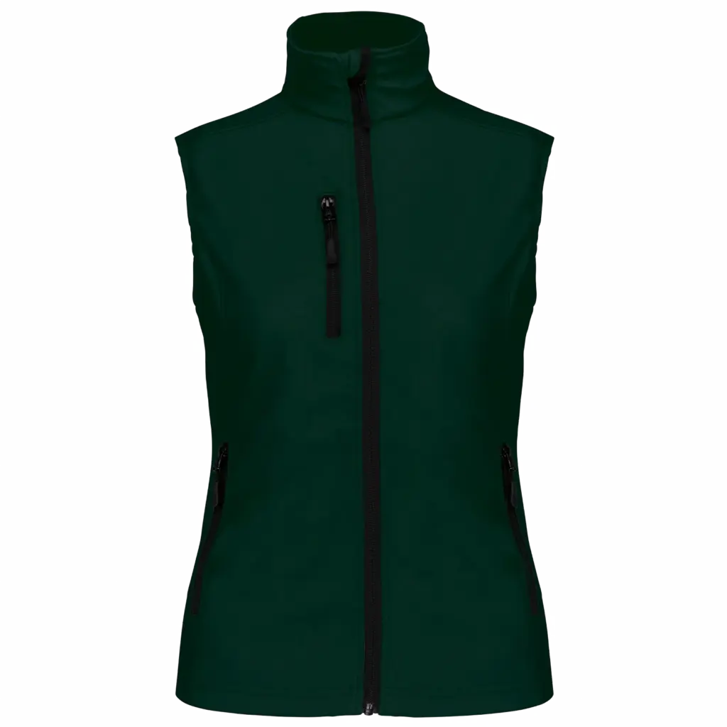 Dames softshell bodywarmer, bottle green — productfoto 13