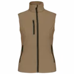 Dames softshell bodywarmer, camel — productfoto 16
