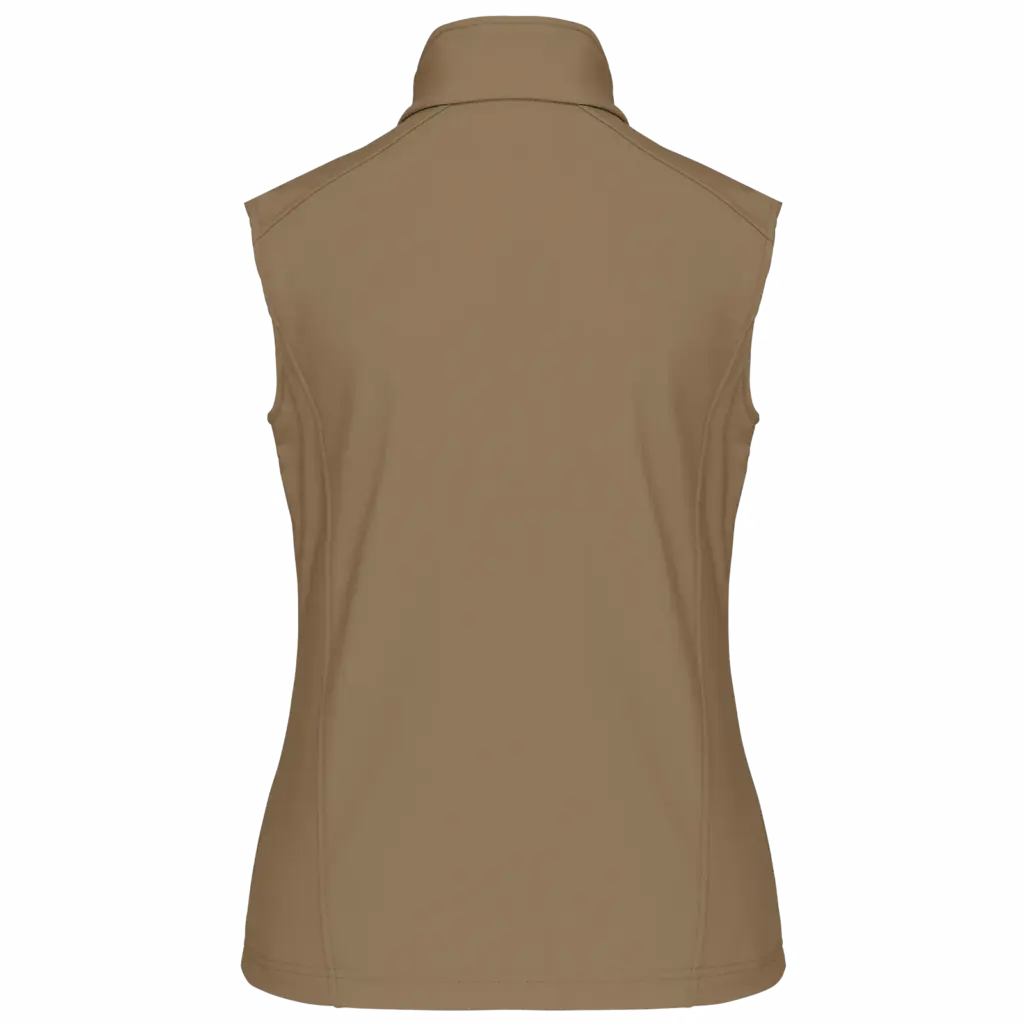 Dames softshell bodywarmer, camel — productfoto 17