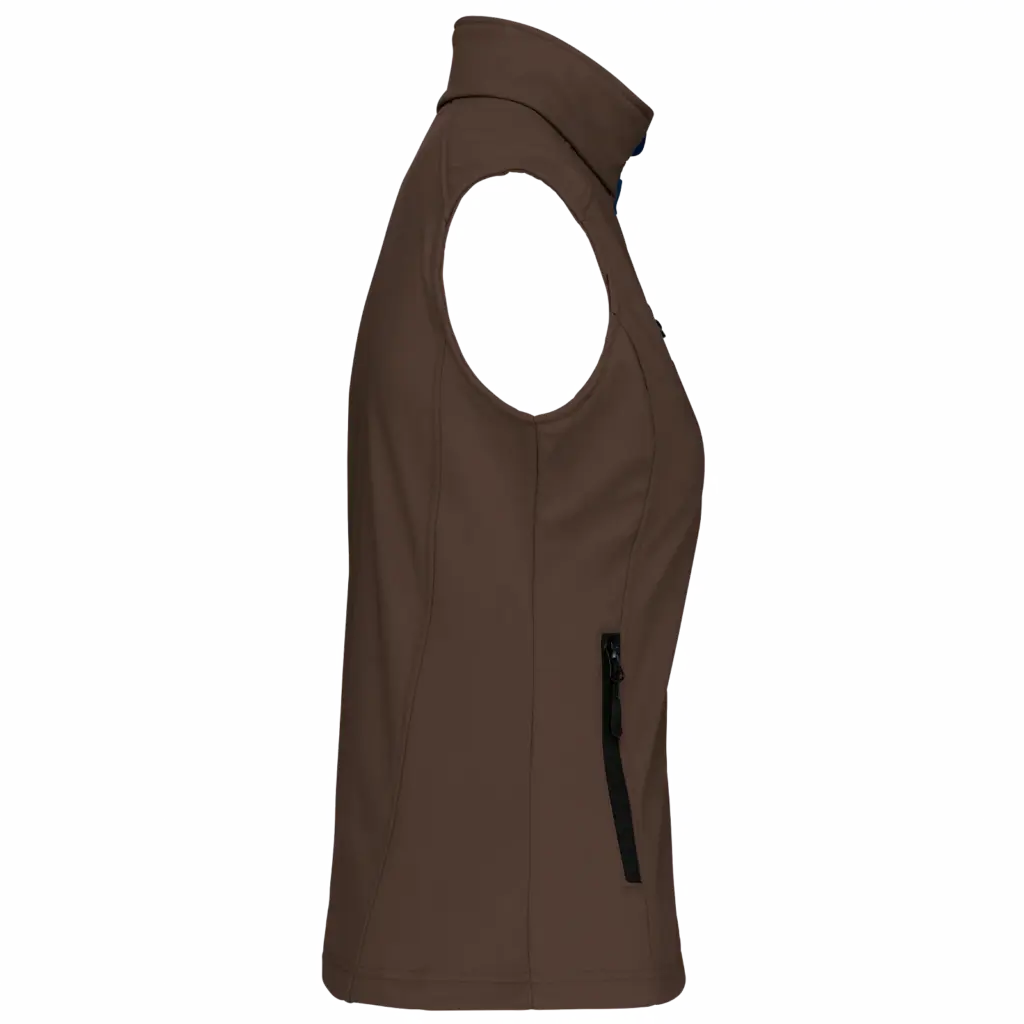 Dames softshell bodywarmer, chocolate — productfoto 18