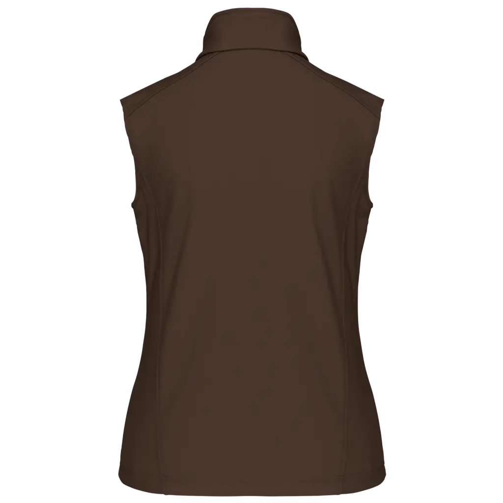 Dames softshell bodywarmer, chocolate — productfoto 20
