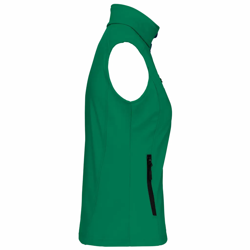 Dames softshell bodywarmer, kelly green — productfoto 24