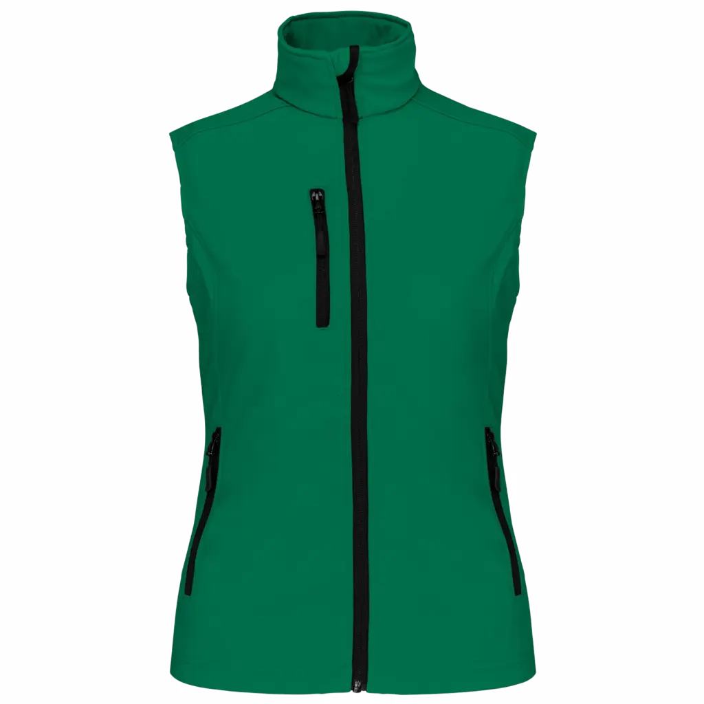Dames softshell bodywarmer, kelly green — productfoto 25