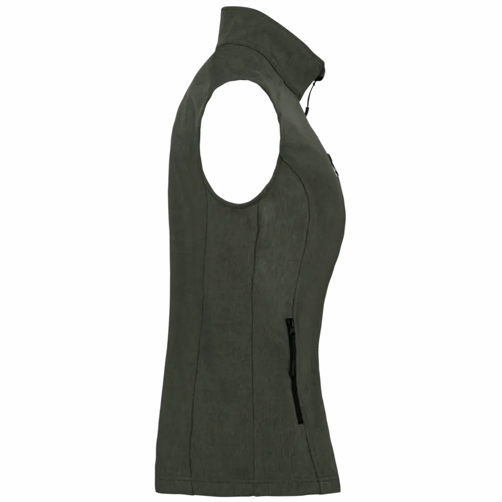 Dames softshell bodywarmer, marl green — productfoto 27