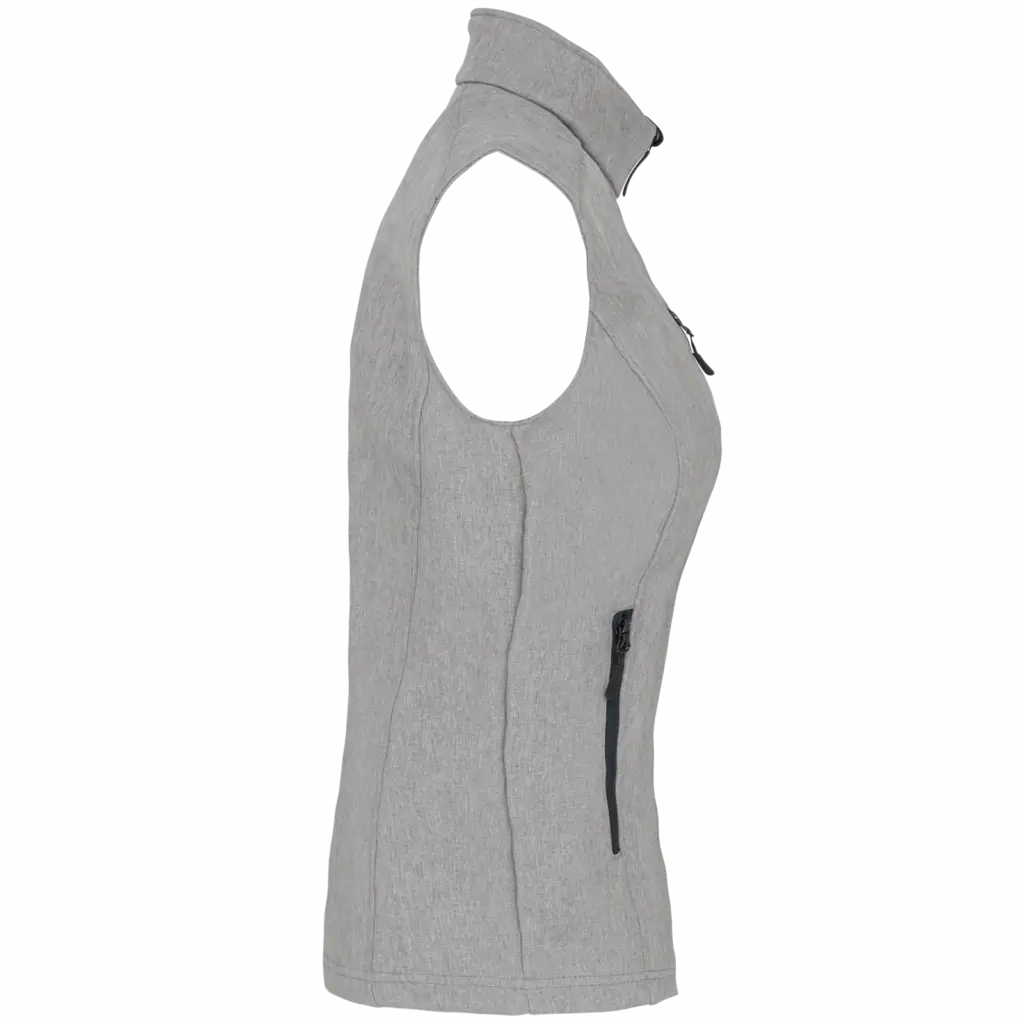 Dames softshell bodywarmer, marl grey — productfoto 30