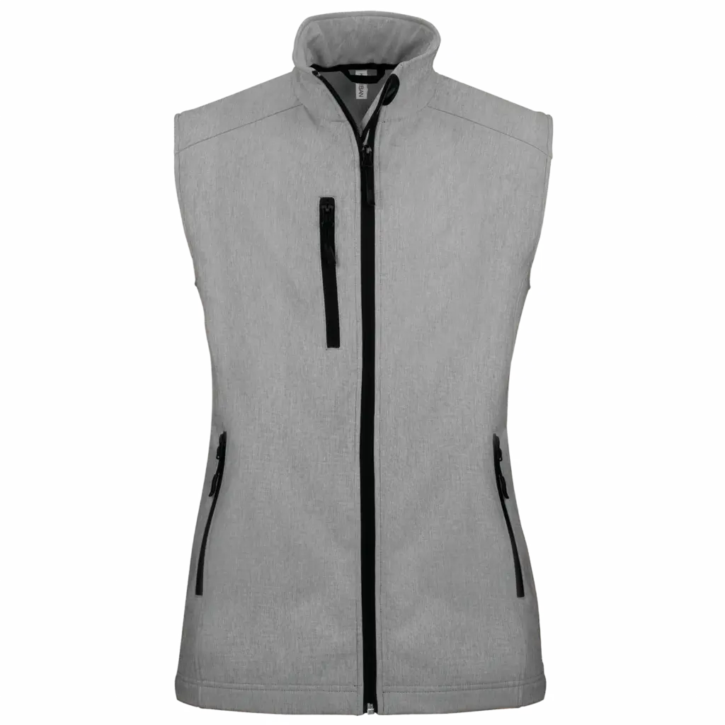 Dames softshell bodywarmer, marl grey — productfoto 31