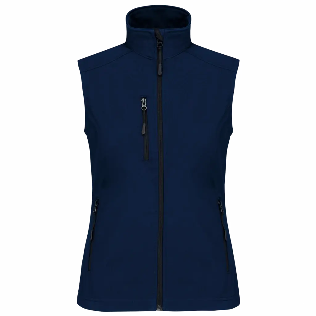 Dames softshell bodywarmer, navy — productfoto 34