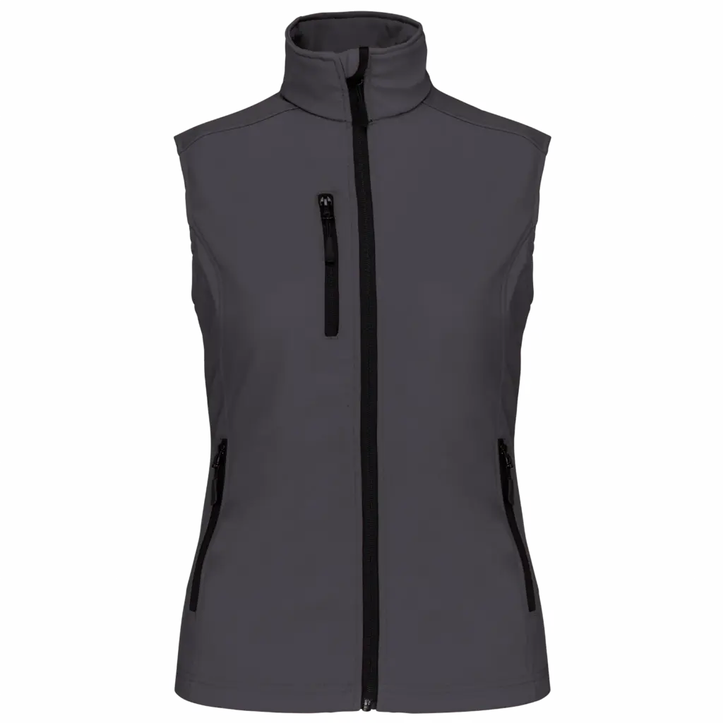 Dames softshell bodywarmer, titanium — productfoto 40