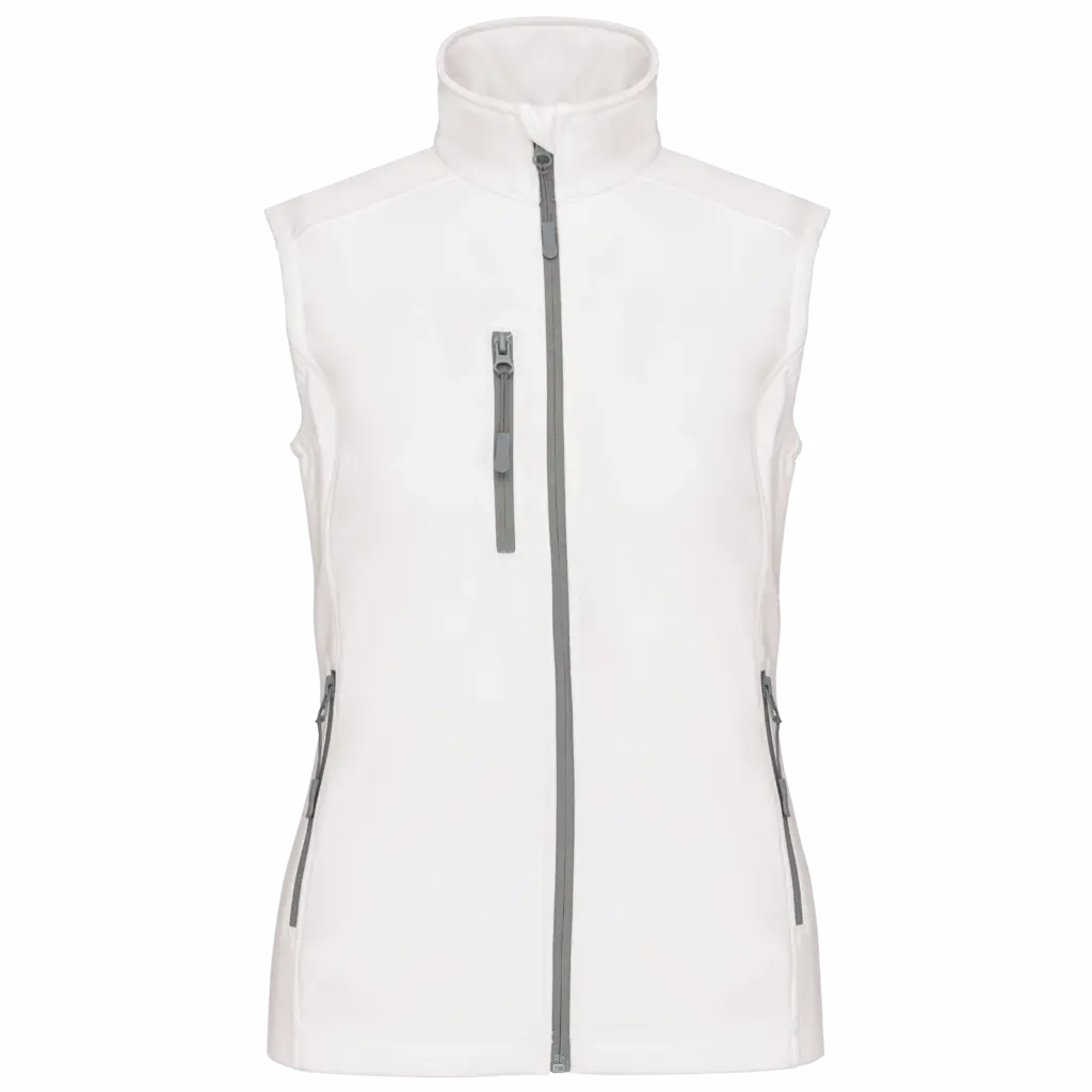 Dames softshell bodywarmer, white — productfoto 43