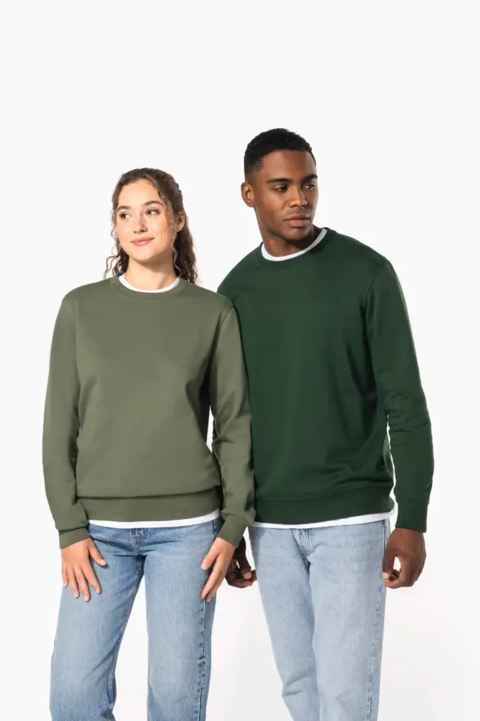 Gerecyclede uniseks sweater met ronde hals