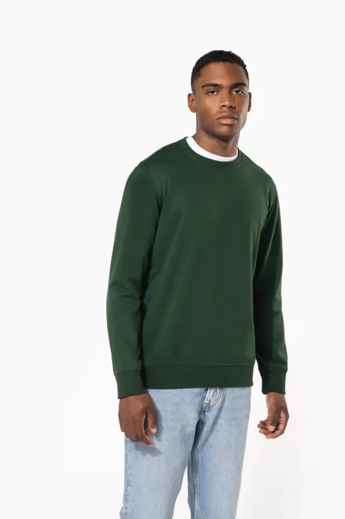 Gerecyclede uniseks sweater met ronde hals — productfoto 2