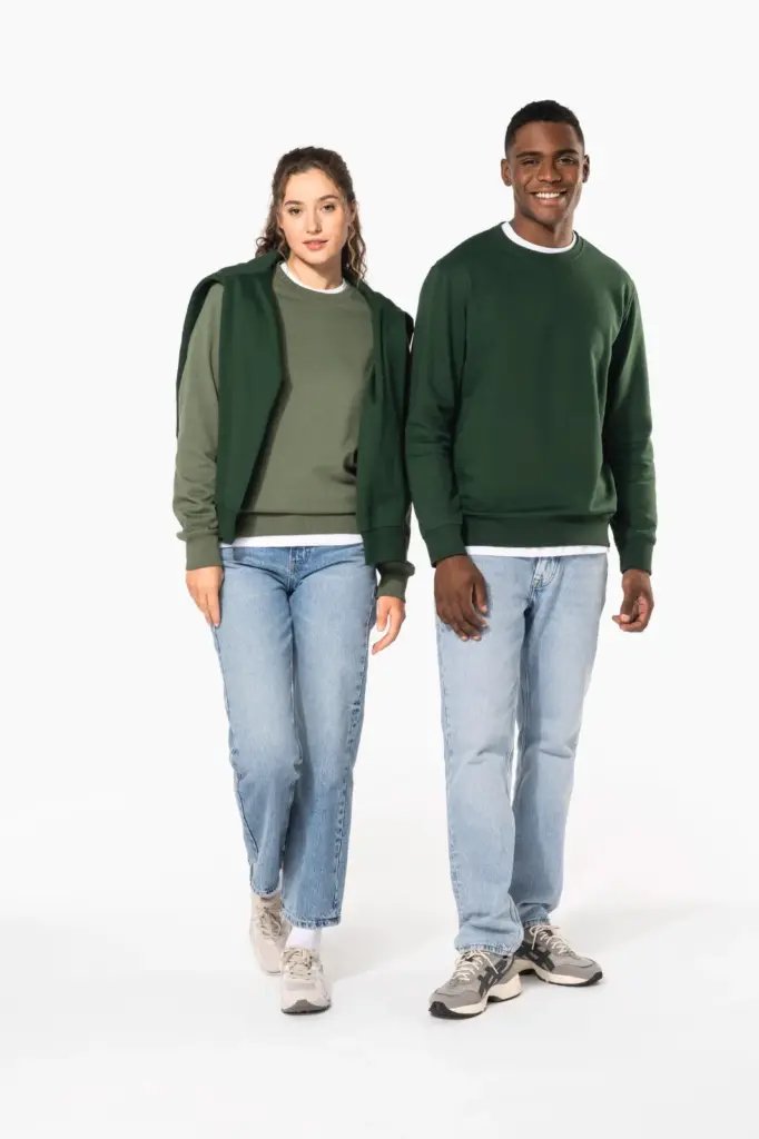 Gerecyclede uniseks sweater met ronde hals — productfoto 7