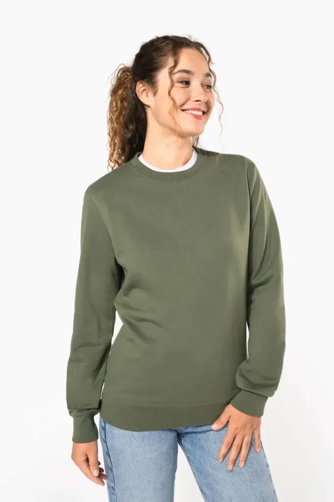 Gerecyclede uniseks sweater met ronde hals — productfoto 8