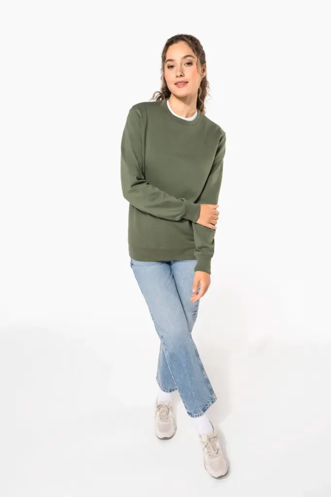 Gerecyclede uniseks sweater met ronde hals — productfoto 9