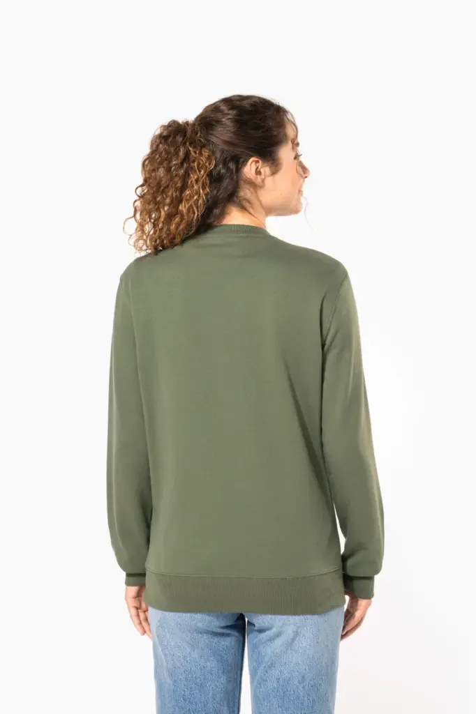 Gerecyclede uniseks sweater met ronde hals — productfoto 10