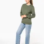 Gerecyclede uniseks sweater met ronde hals — productfoto 11