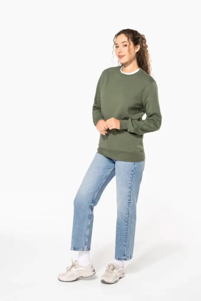 Gerecyclede uniseks sweater met ronde hals — productfoto 11