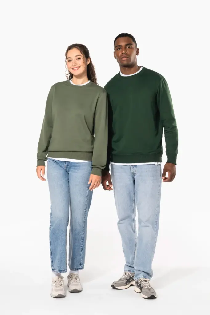 Gerecyclede uniseks sweater met ronde hals — productfoto 13