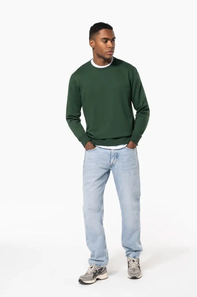 Gerecyclede uniseks sweater met ronde hals — productfoto 14