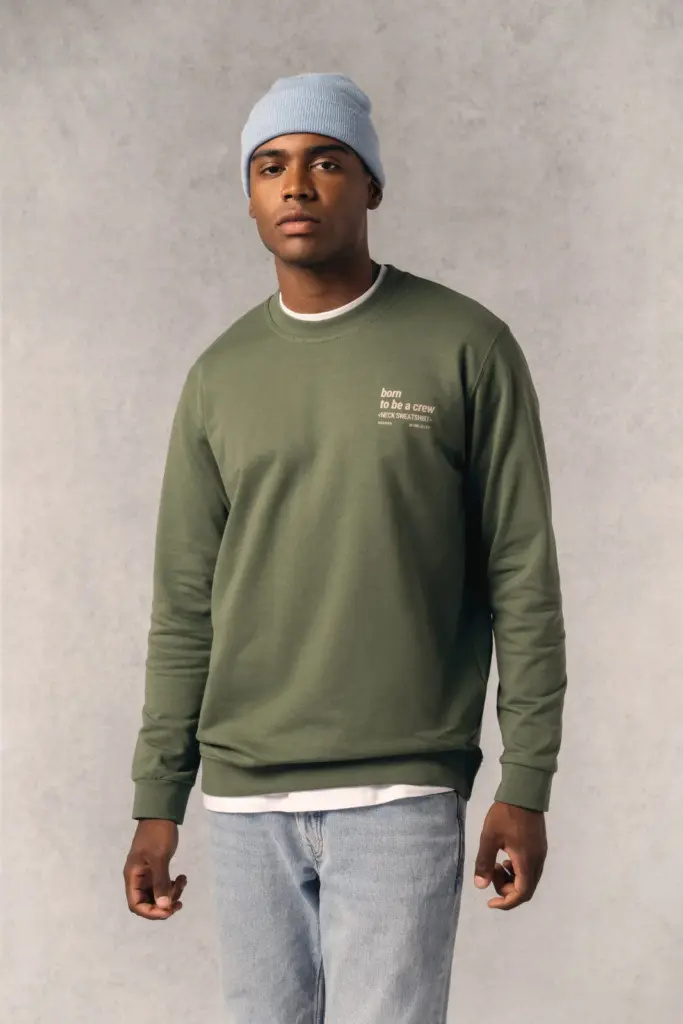 Gerecyclede uniseks sweater met ronde hals — productfoto 15