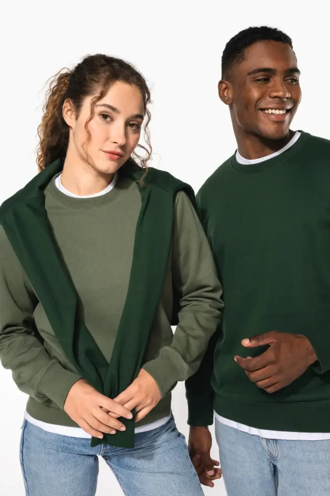 Gerecyclede uniseks sweater met ronde hals — productfoto 17