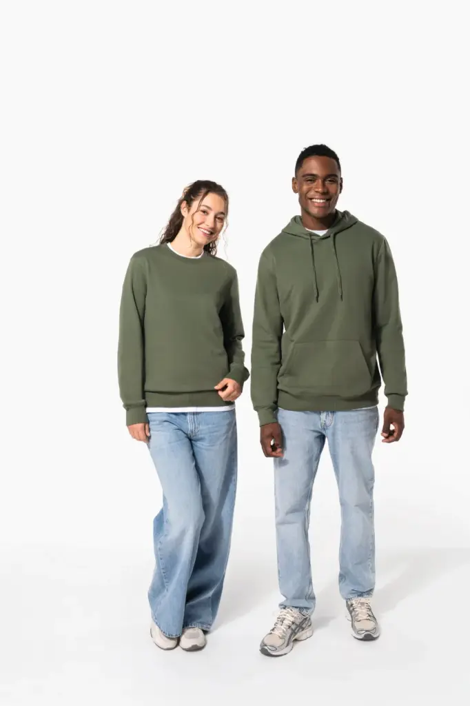 Gerecyclede uniseks sweater met ronde hals — productfoto 23