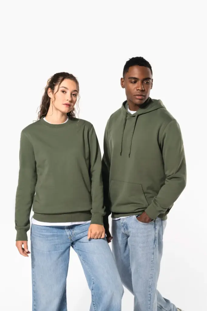 Gerecyclede uniseks sweater met ronde hals — productfoto 25