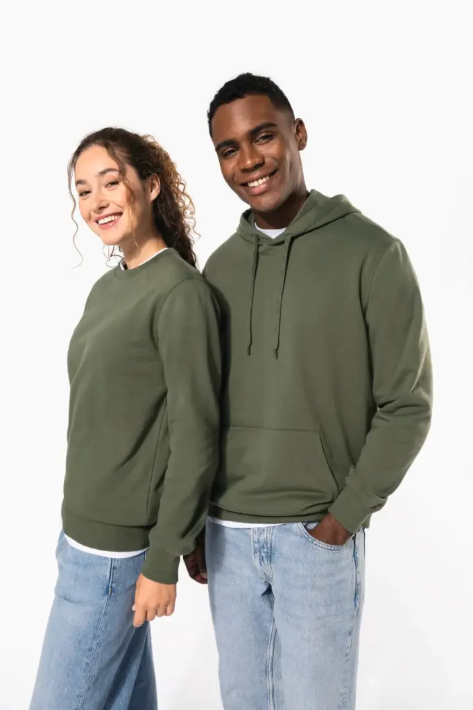 Gerecyclede uniseks sweater met ronde hals — productfoto 26