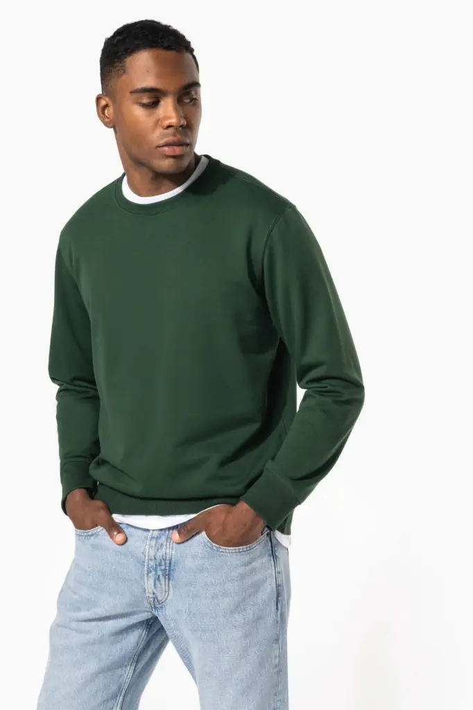 Gerecyclede uniseks sweater met ronde hals — productfoto 30
