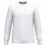 Gerecyclede uniseks sweater met ronde hals, ash heather — productfoto 33