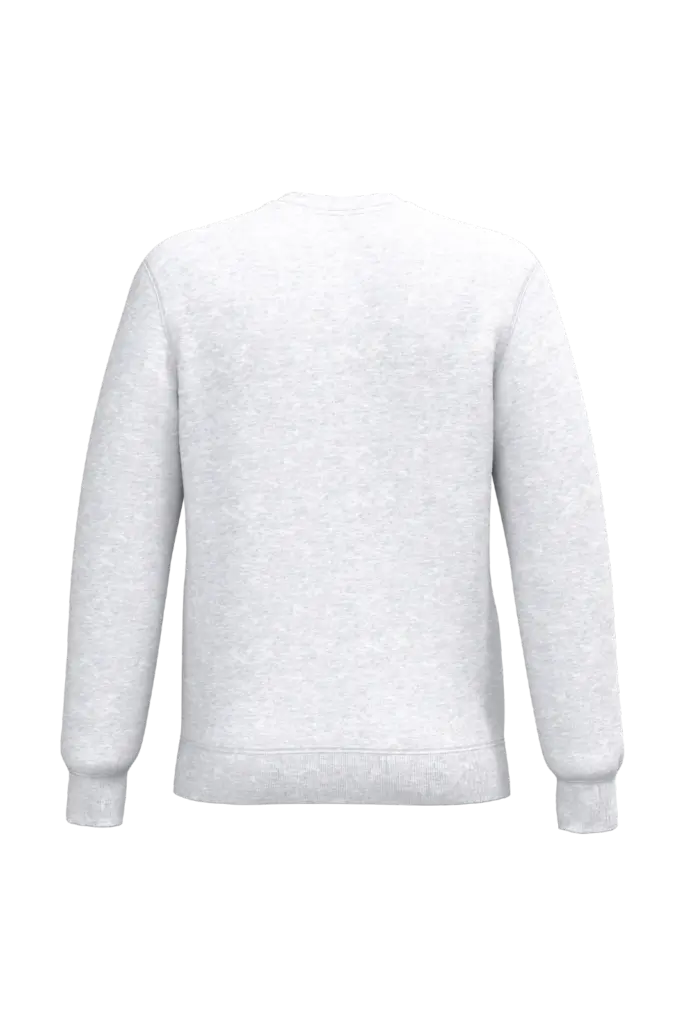 Gerecyclede uniseks sweater met ronde hals, ash heather — productfoto 34