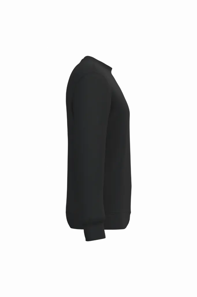 Gerecyclede uniseks sweater met ronde hals, black — productfoto 35