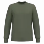 Gerecyclede uniseks sweater met ronde hals, caper green — productfoto 39